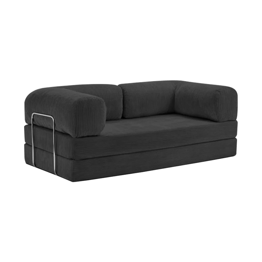 Modern Nordic Velvet Fabric Sectional Sofa with Compressed Sofa Bed in a Box for Living Room Furniture