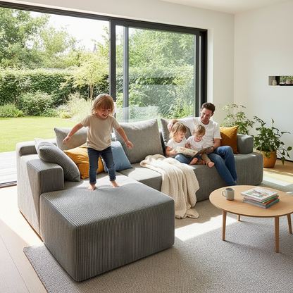 New Modern Minimalist Corner Fabric Sofa Vacuum Compressed Sofa Three-seater  Villa Living Room Hotel Sofa Cheap Sale