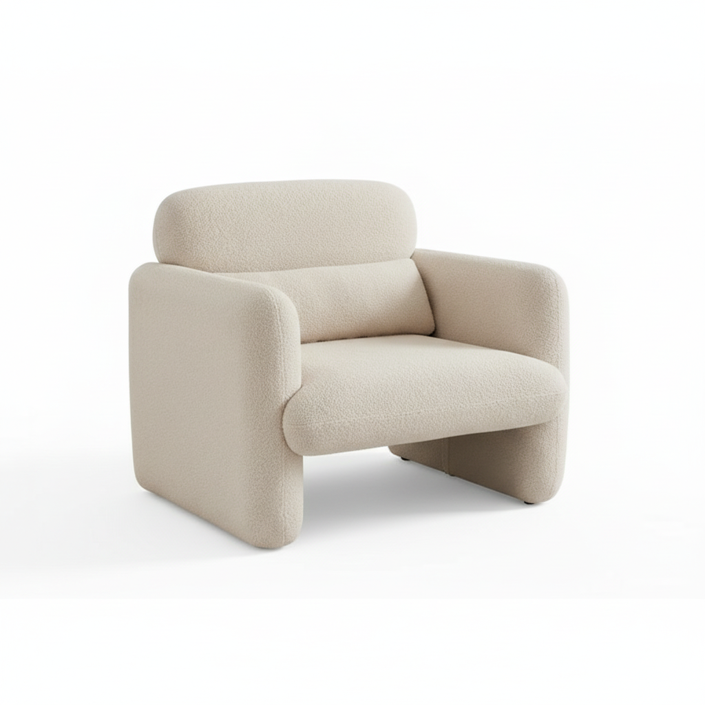 Creahappy armchair. Single seat sofa. Floor standing armchair. Suitable for living room, office and bedroom sofa