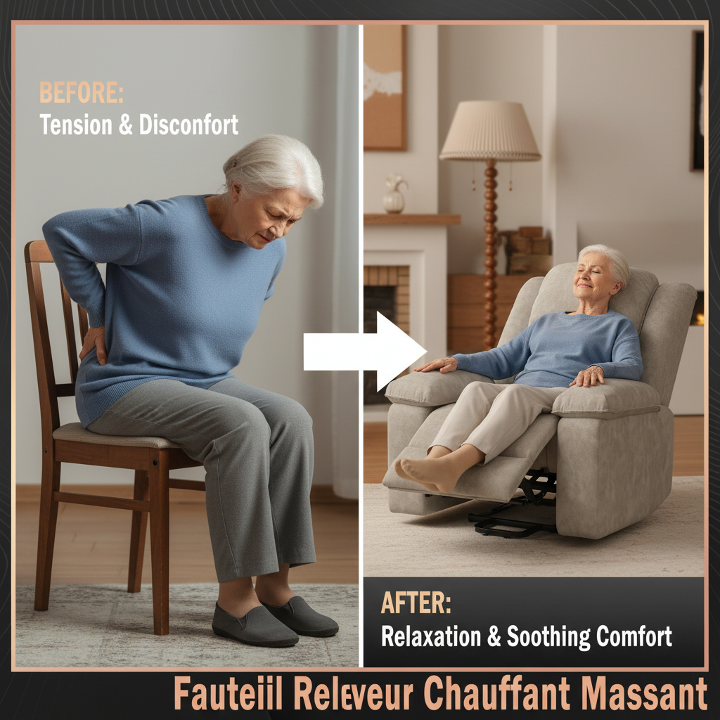 Creahappy - Recliner Chair with Lift Assist, Heating Function, Reclining Feature, Electric Adjustable Leisure Chair - Brown