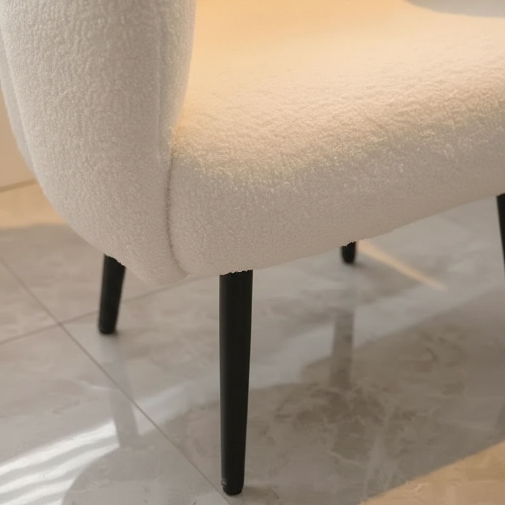 Formwell Pumpkin Couch Accent Chair Modern Comfy Upholstered Chairs Single Sofa Armchair for Living Room lambswool fabric