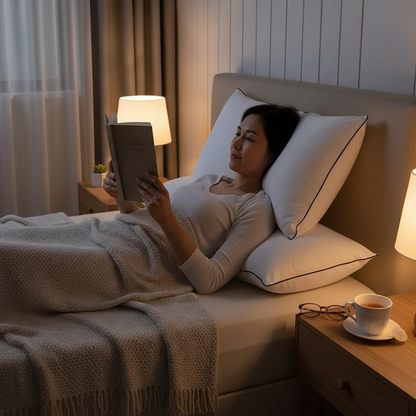 Hypoallergenic White Pillow Core for Home Bed, Washable Skin-friendly Neck Cushion, Long Pillows for Better Sleep