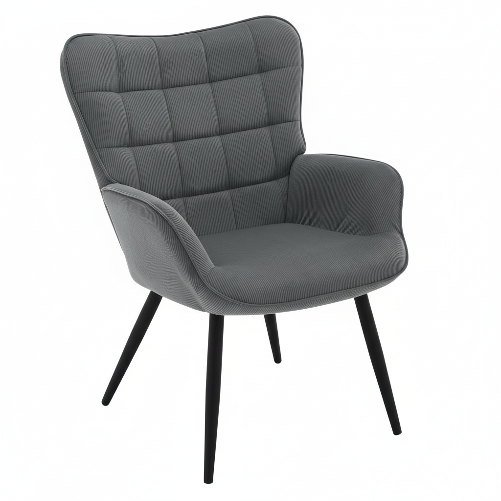 Modern Wingback Armchair Relax Vintage Lounge Upholstered Reading TV Leisure Sofa Chair for Living Room Home Decor