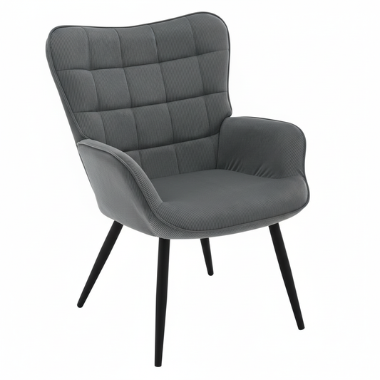 Modern Wingback Armchair Relax Vintage Lounge Upholstered Reading TV Leisure Sofa Chair for Living Room Home Decor