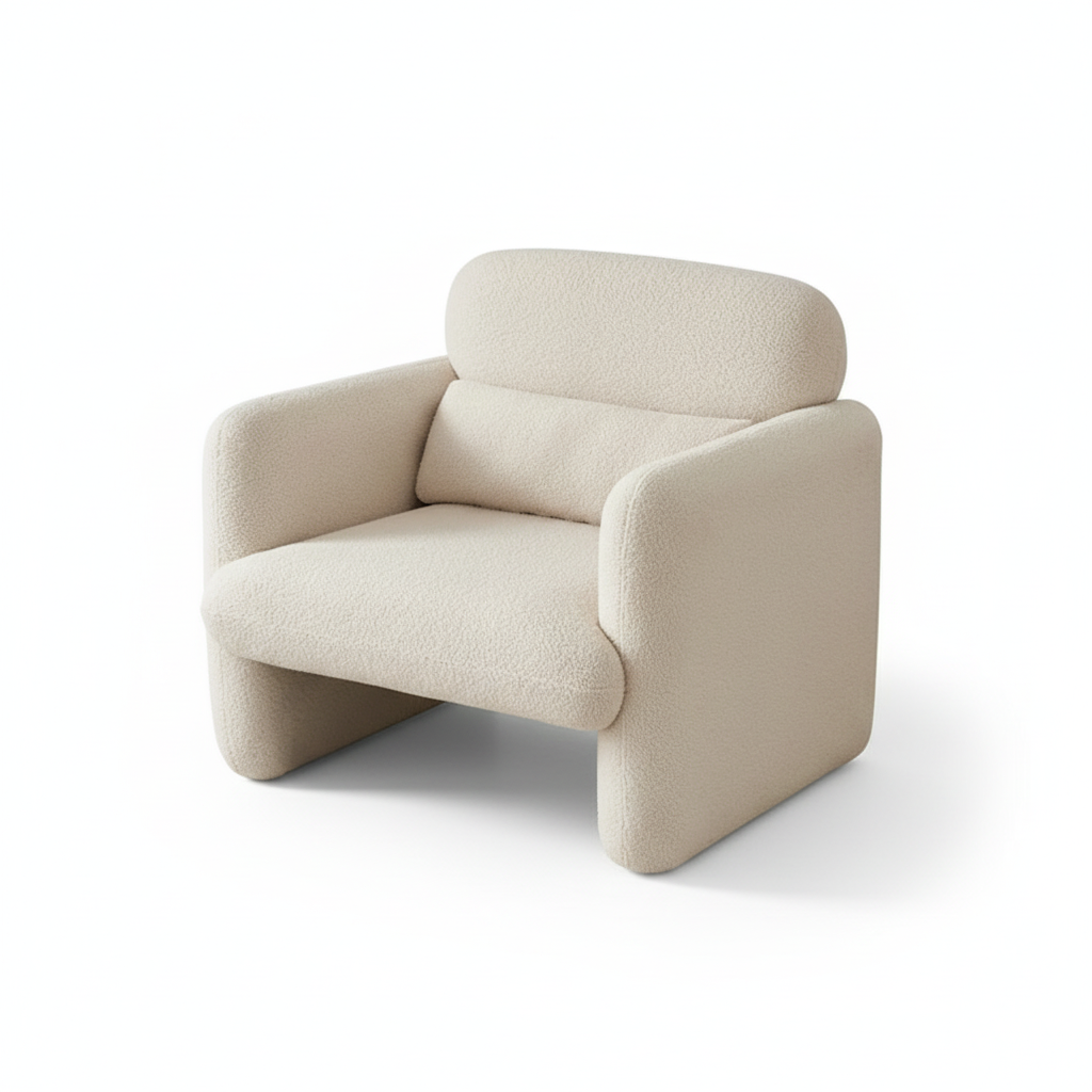 Creahappy armchair. Single seat sofa. Floor standing armchair. Suitable for living room, office and bedroom sofa