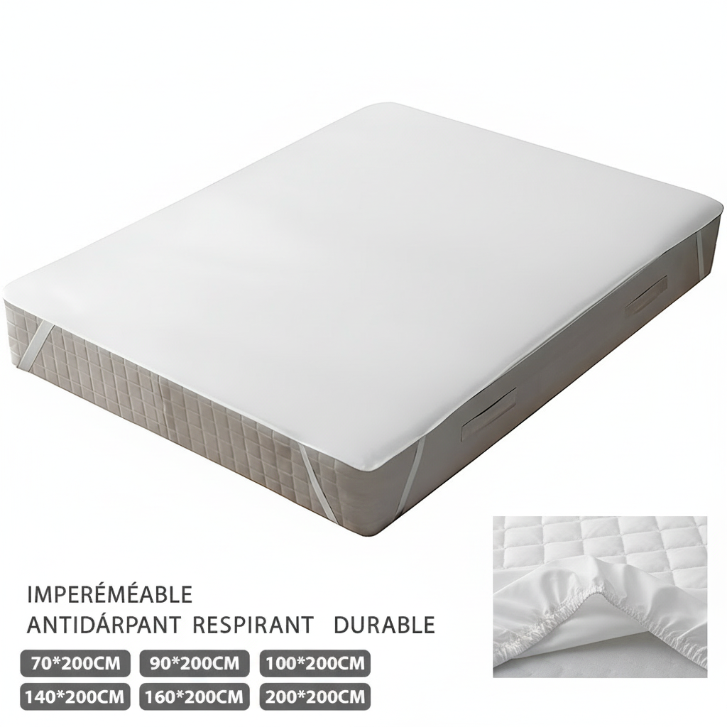 Fitted Sheet with Elastic Bands Non Slip Mattress Covers Waterproof for Single Double King Queen Bed,90/100/140/160/180/200cm