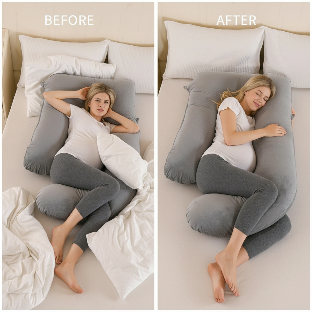 Pregnancy Pillows for Sleeping, J Shaped Full Body Maternity Pillow, Pregnancy Pillow for Women, Full Body Pillows for Sleeping