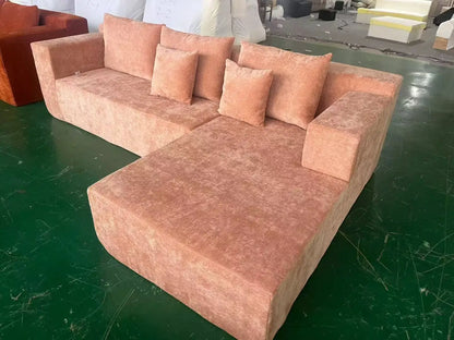 New Modern Minimalist Corner Fabric Sofa Vacuum Compressed Sofa Three-seater  Villa Living Room Hotel Sofa Cheap Sale