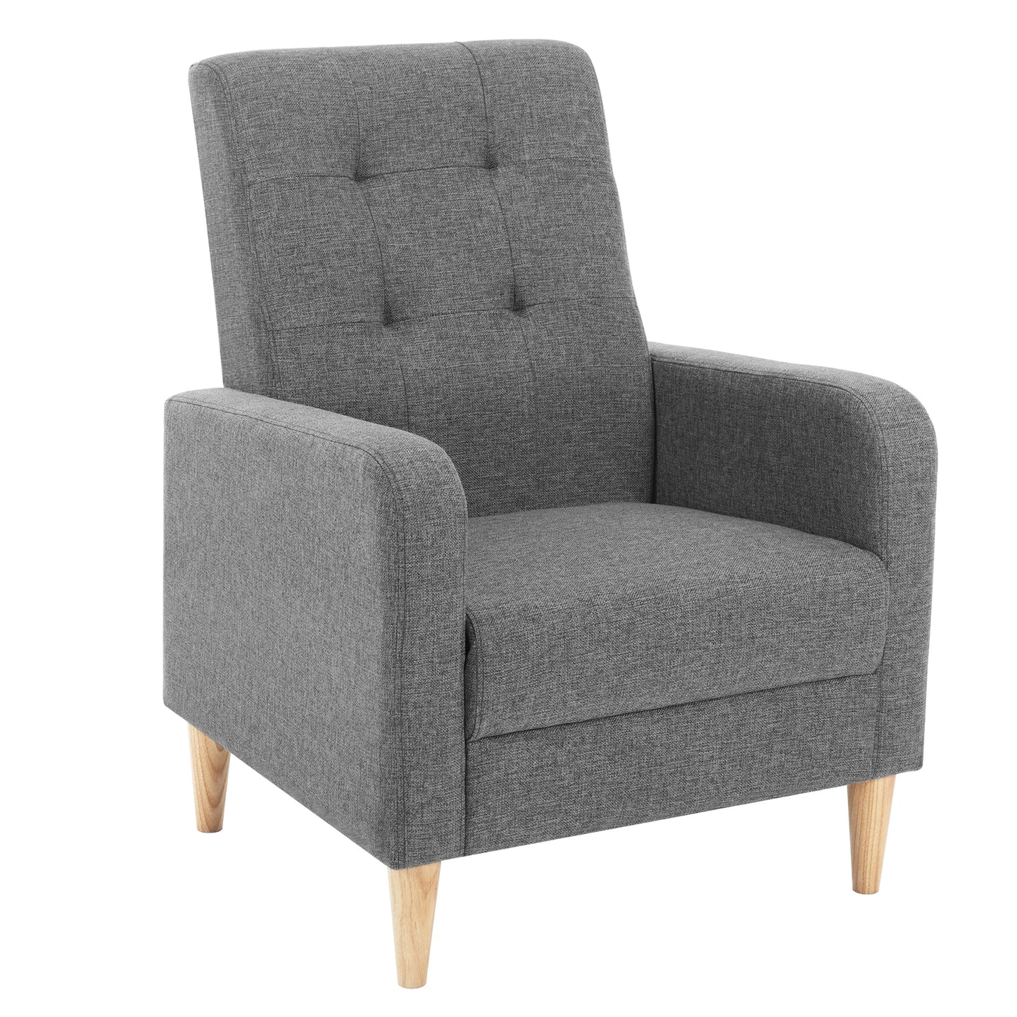 Velvet Lounge Armchair Scandinavian Relax Convertible Armchair with Padded Seat Armrests High Back For Living Room Bedroom Home