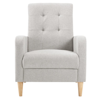 Velvet Lounge Armchair Scandinavian Relax Convertible Armchair with Padded Seat Armrests High Back For Living Room Bedroom Home