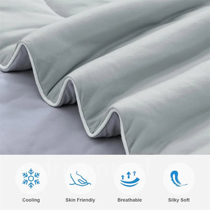 Premium Cooling Blanket Smooth Air Confition Comforter Lightweight Summer Quilt Double Side Arc-Chill Cold Tech Fabric Washable