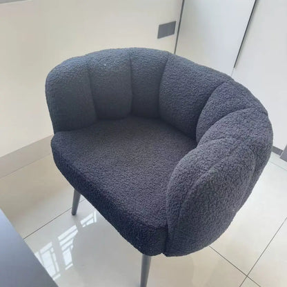 Formwell Pumpkin Couch Accent Chair Modern Comfy Upholstered Chairs Single Sofa Armchair for Living Room lambswool fabric