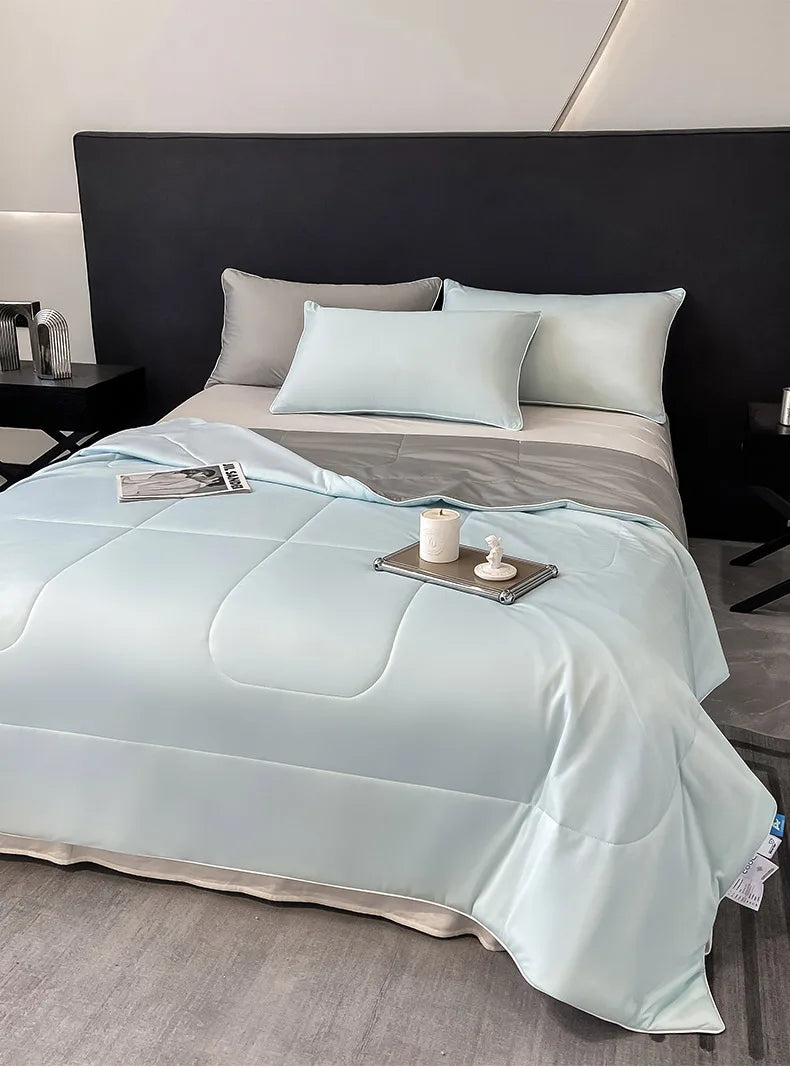 Premium Cooling Blanket Smooth Air Confition Comforter Lightweight Summer Quilt Double Side Arc-Chill Cold Tech Fabric Washable