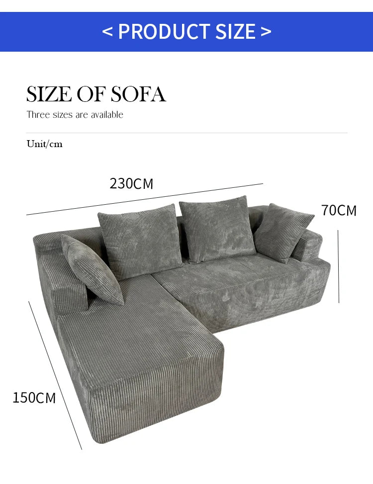 New Modern Minimalist Corner Fabric Sofa Vacuum Compressed Sofa Three-seater  Villa Living Room Hotel Sofa Cheap Sale