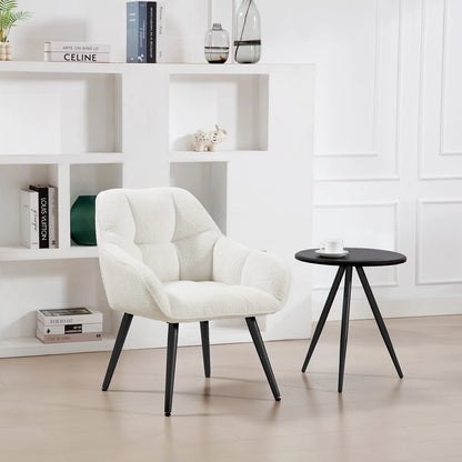 WOLTU Relaxation Armrest Chair Modern Style Lounge Upholstered Chair with Metal Legs Reading Chair for Bedroom Living Room