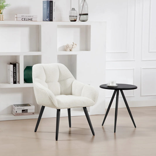 WOLTU Relaxation Armrest Chair Modern Style Lounge Upholstered Chair with Metal Legs Reading Chair for Bedroom Living Room