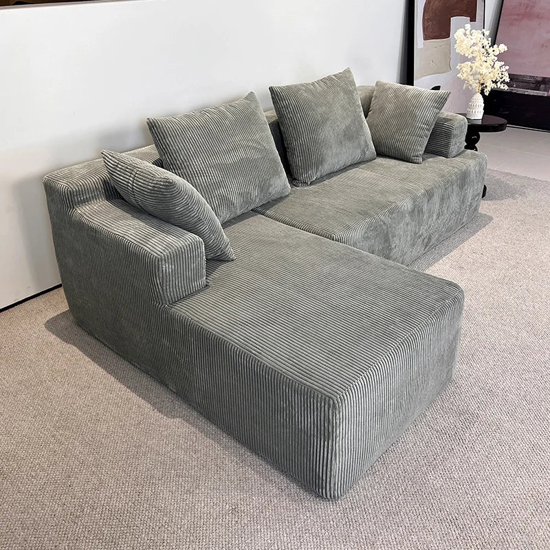 New Modern Minimalist Corner Fabric Sofa Vacuum Compressed Sofa Three-seater  Villa Living Room Hotel Sofa Cheap Sale