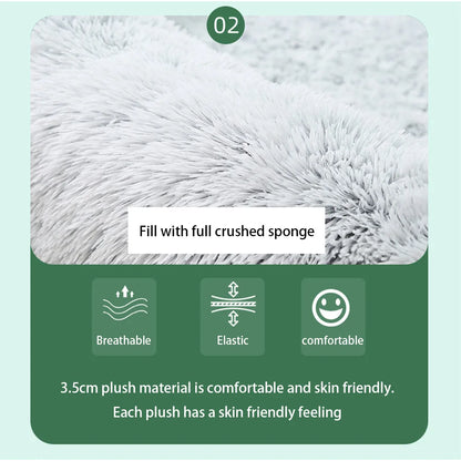 65x37.4x11.8 Inches Human Dog Bed, Detachable Multifunctional Oval Large Dog Bed With Non-slip Design, Human Size Dog Bed