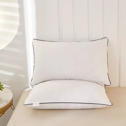 Hypoallergenic White Pillow Core for Home Bed, Washable Skin-friendly Neck Cushion, Long Pillows for Better Sleep
