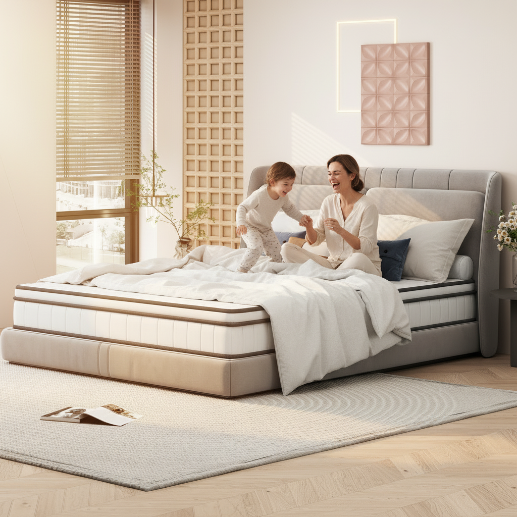 Wooden Aura mattress 90x200cm Pocket spring Core mattress (Height 20 cm) 7-Zone Orthopedic mattress with Comfort Foam Fabric (H3)