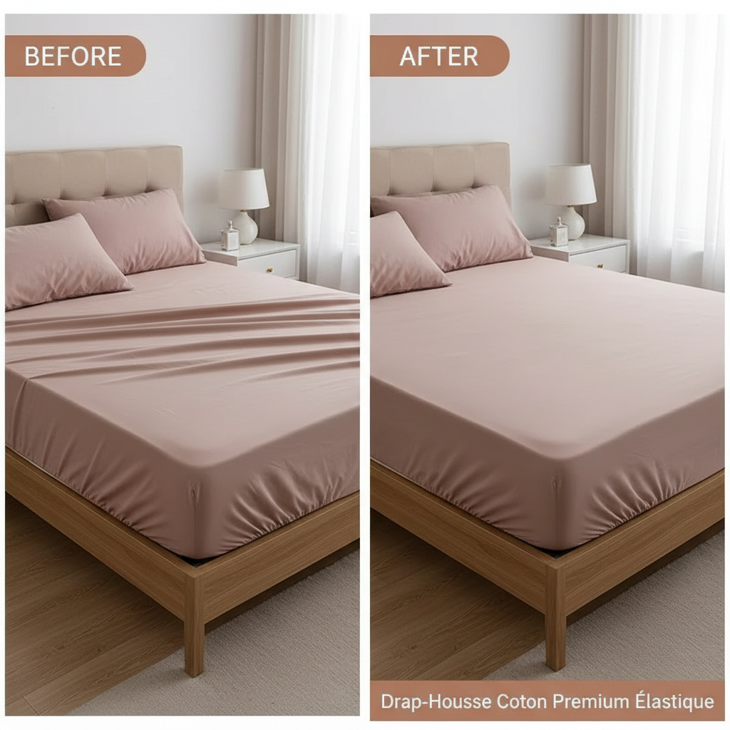 Soft Cotton Fitted Bed Sheet with Elastic Band Solid Color Mattress Cover for Single Double King Queen Bed 140/150/160/180/200