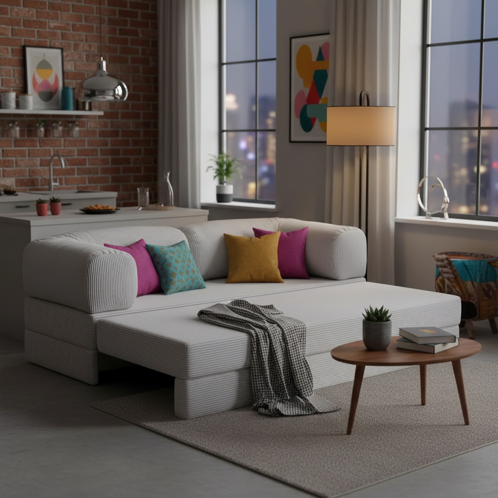 2025 EU new modern simple vacuum compression sofa 200*100*70cm convertible sofa cover multi-functional sofa bed