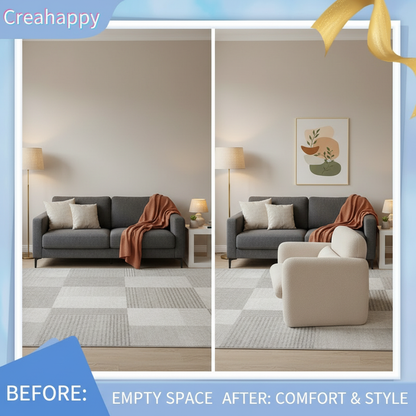 Creahappy armchair. Single seat sofa. Floor standing armchair. Suitable for living room, office and bedroom sofa